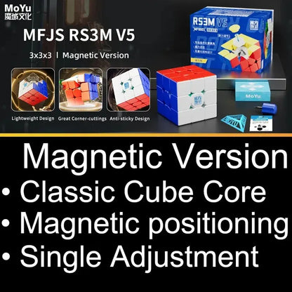 MoYu RS3M V5 3x3 Magnetic Speed Cube 2023 Puzzle Toy Cubo Magico