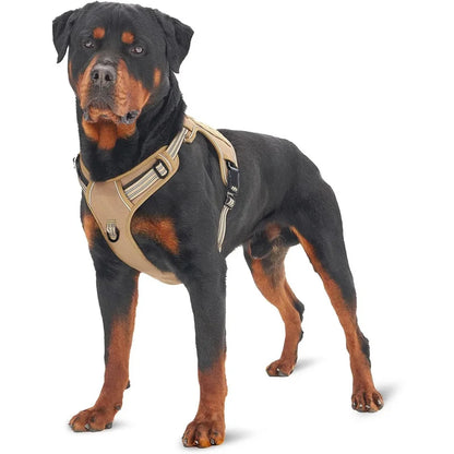 1Pc Dog Tactical Harness Adjustable Military Vest Reflective Handle Large