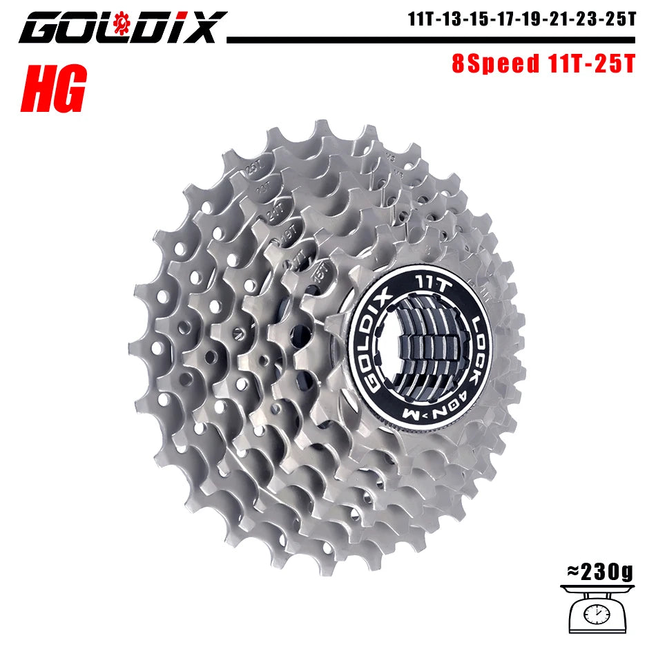 GOLDIX 8–12 Speed Cassette 11-25T 11-28T 11-32T 11-34T 11-36T Compatible Shimano SRAM - EXPROTAS