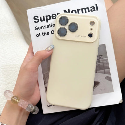 Liquid Silicone MagSafe Case for iPhone 12-17 Air Pro Max Glass Window Cover