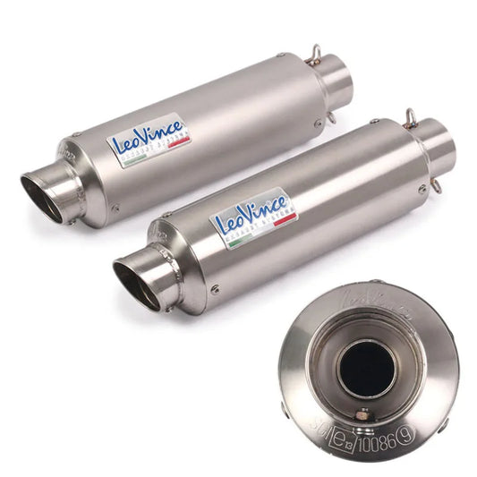 Universal Motorcycle Real LeoVince E-Mark Slip On Exhaust Pipe Muffler Escape moto For Honda Yamaha R1 R3 R6 CBR300-EXPROTAS