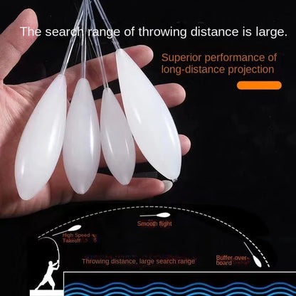 5PCS 10–50g Acrylic Fishing Floats Bombarda Casting Bobber Lure Tackle