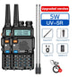 2PCS Baofeng Walkie Talkie UV-5R Dual Band Long Range 2200mAh Radio
