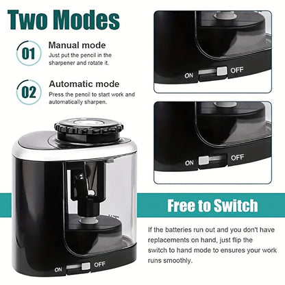 Desktop Automatic Pencil Sharpener Electric for 6-8mm Pencils School Office