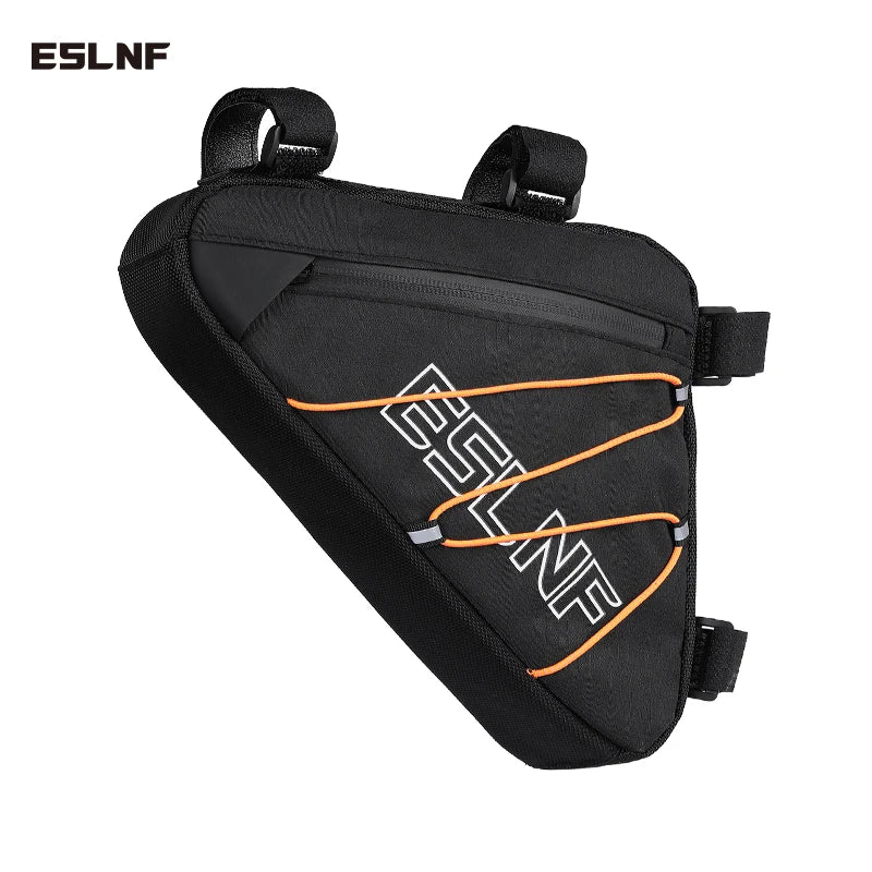 ESLNF Waterproof Bike Triangle Bag with Side Net Reflective Rope for Road MTB