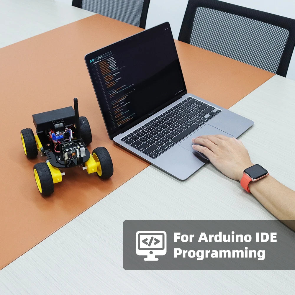 4WD Smart Robot Car ESP32 Camera Wifi Automation Kit For Arduino Programming ESP Robot with Antenna Learning Complete Coding Kit-EXPROTAS