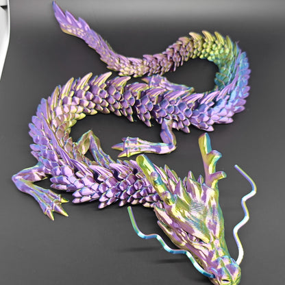3D Printed Gem Dragon Crystal Fidget Toy Rotatable Articulated 88CM 60CM