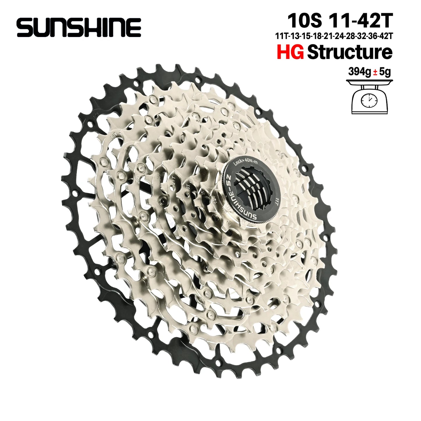 SUNSHINE Ultralight Carbon Steel Bicycle Cassette 9/10/11/12/13 Speed HG Sprocket MTB