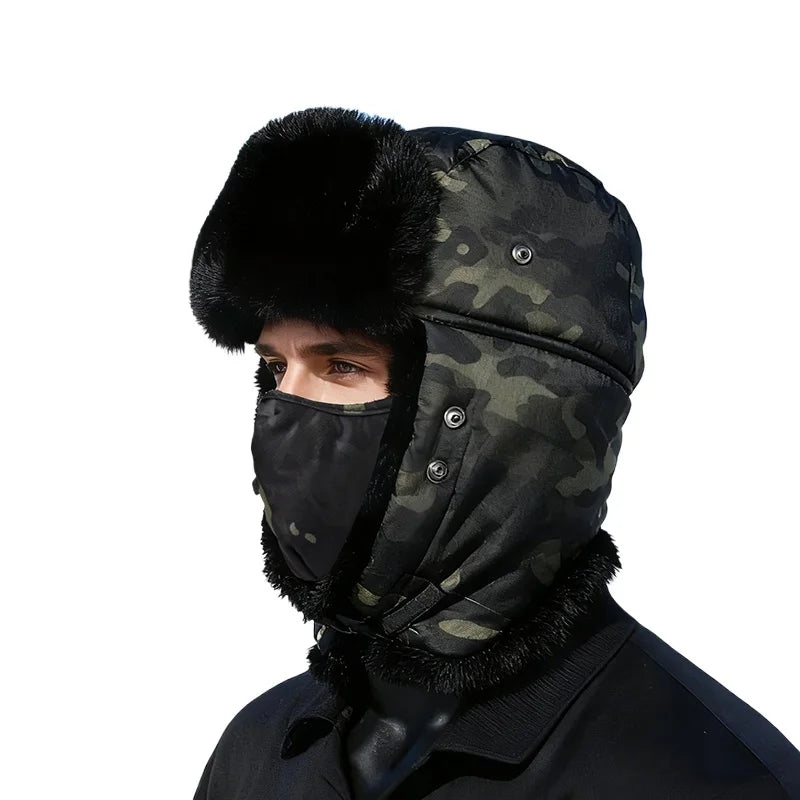 Outdoor Cycling Winter Hat for Men Women Thick Warm Windproof Snow Cap