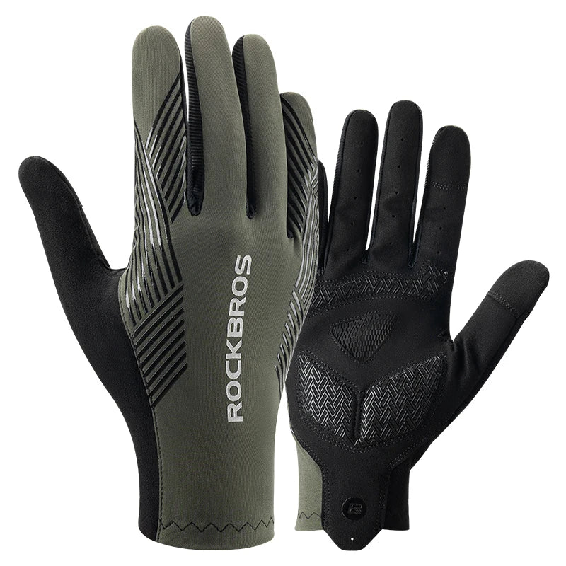 ROCKBROS Cycling Gloves Touch Screen Anti-Slip Breathable MTB Road Running Fitness