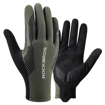 ROCKBROS Cycling Gloves Touch Screen Anti-Slip Breathable MTB Road Running Fitness