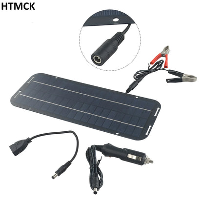 12V Solar Panel Trickle Battery Charger for Car Boat Van Portable