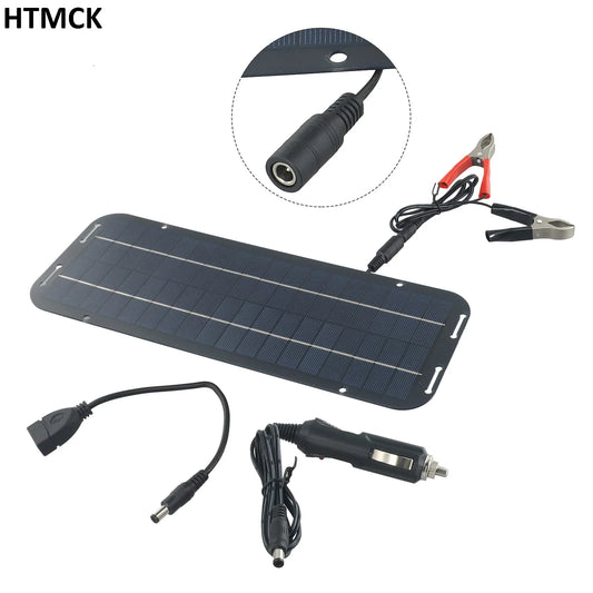 12V Solar Panel Trickle Battery Charger for Car Boat Van Portable
