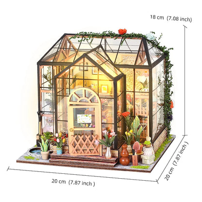 Wooden DIY Mini Dollhouse 3D Puzzle Room Kit with Furniture Birthday Gift - EXPROTAS