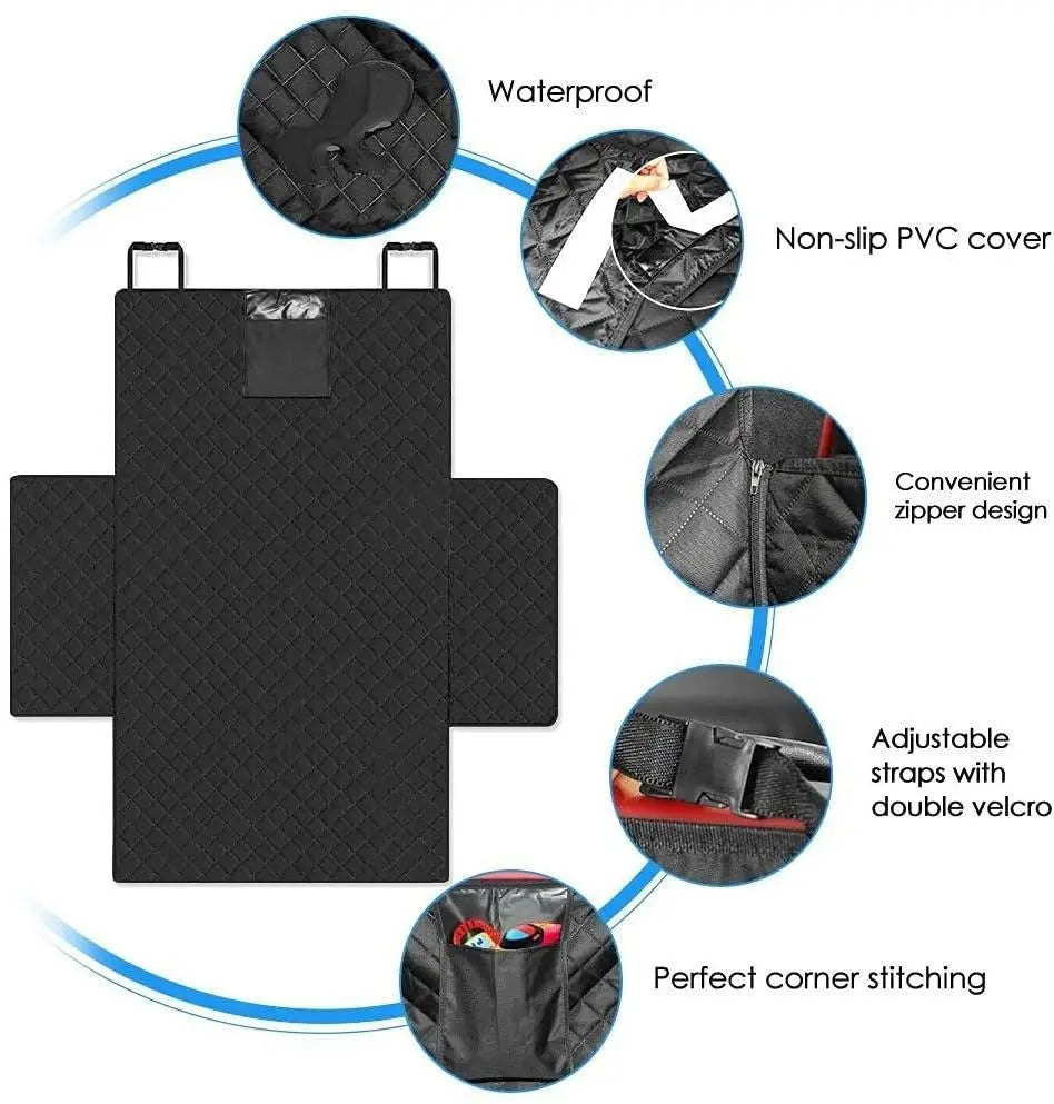 Waterproof Dog Car Seat Cover Portable SUV Protector for Pets Back Seat