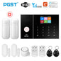 PGST Smart Life Alarm System for Home WIFI GSM Security Alarm Host with Door and Motion Sensor Tuya Smart App control work Alexa-EXPROTAS
