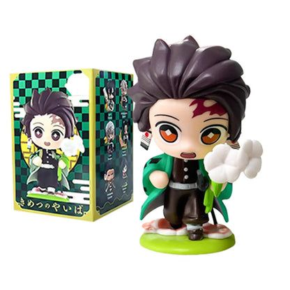 Demon Slayer Blind Box Figure Tanjiro Nezuko Anime PVC Collectible Toy
