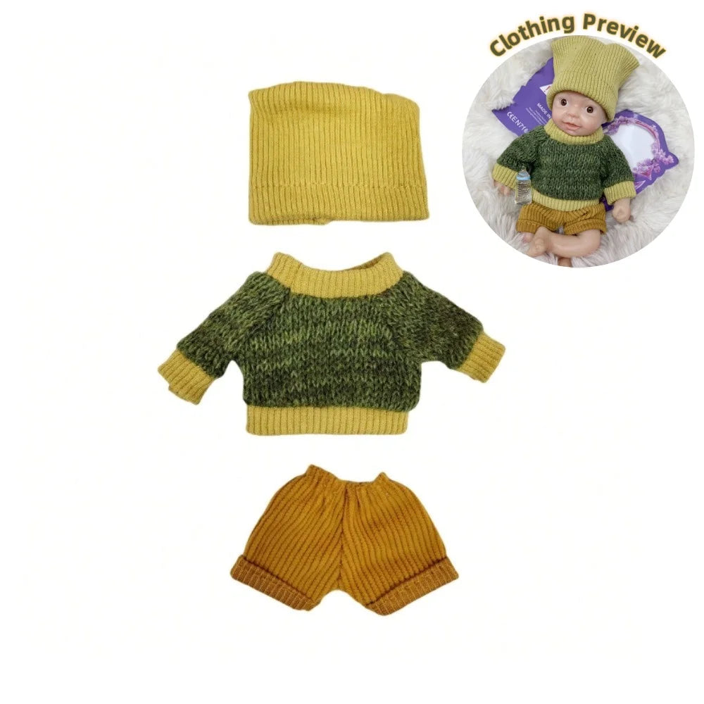 9 Styles Plush Clothes Outfits for 6 Inch Silicone Reborn Doll Overalls