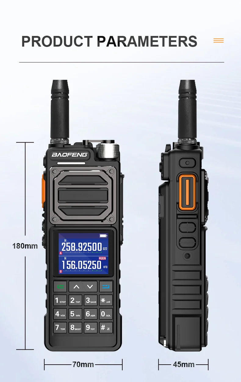 BAOFENG UV-25L Ham Radio High Powerful Tactical Walkie Talkie 50KM Four-Band Type-C 999Channel Two Way Radio BAOFENG NEW Upgrade-EXPROTAS