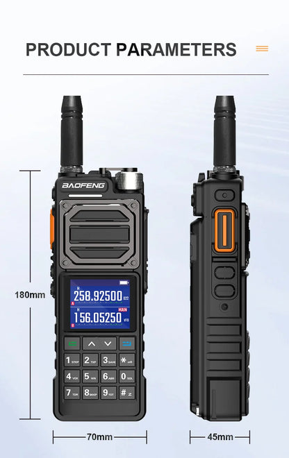 BAOFENG UV-25L Ham Radio High Powerful Tactical Walkie Talkie 50KM Four-Band Type-C 999Channel Two Way Radio BAOFENG NEW Upgrade-EXPROTAS