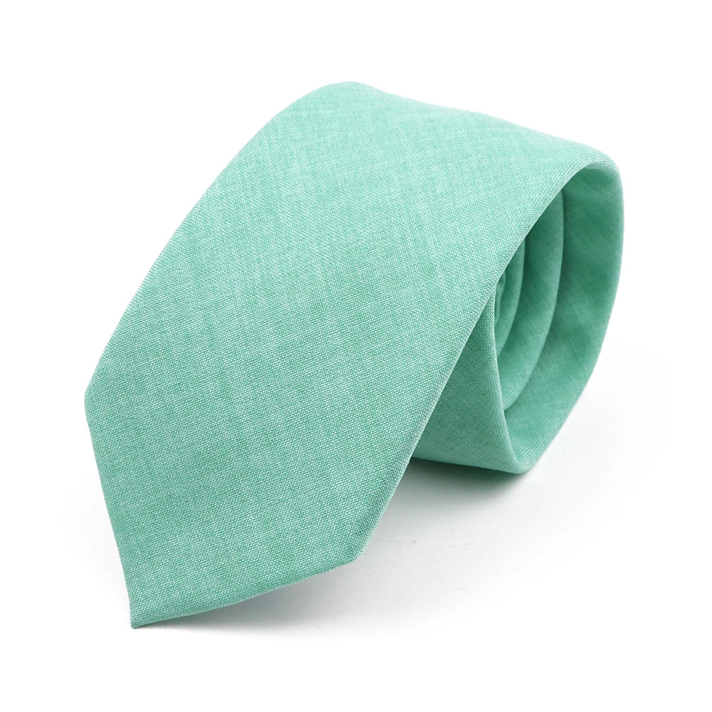 Men Tie Solid Slim Skinny Plain Wedding Party Ties Sage Green Pink Orange