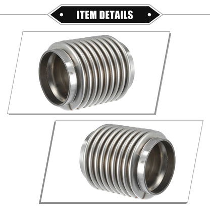 UXCELL Exhaust Flex Pipe | 38/45/50/60mm Bellows Connector Stainless Universal