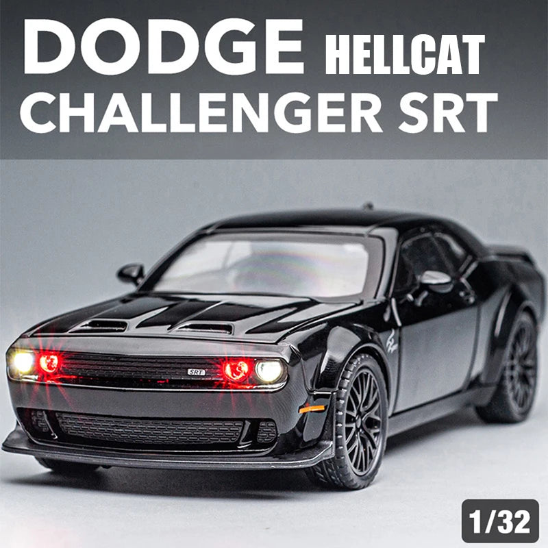 1:32 Simulation Dodge Challenger Helicat SRT Red Eye Alloy Cars Toy Diecasts Vehicles Metal Model Car Decoration Kids Gift Boy-EXPROTAS