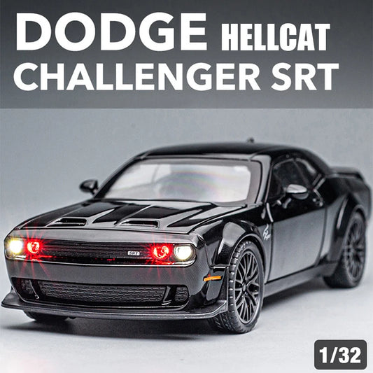 1:32 Simulation Dodge Challenger Helicat SRT Red Eye Alloy Cars Toy Diecasts Vehicles Metal Model Car Decoration Kids Gift Boy-EXPROTAS