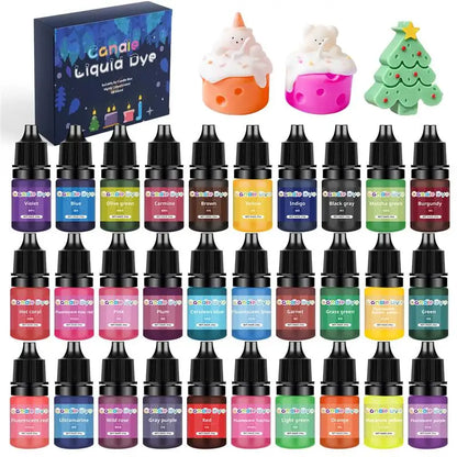 Soy Wax Candle Dye Liquid Pigments 24 Colours for Candle Making Supplies