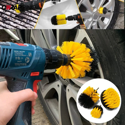 Cleaning Brush Set for Electric Drill Professional Round Bristle Brushes