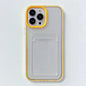 Transparent Card Holder Shockproof Soft Case for iPhone 12-16 Pro Max