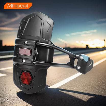 Universal Motorcycle Modified Plastic Rear Mudguard Fender Motorcycle Fender with Reflector