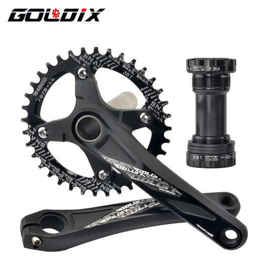 GOLDIX MTB Crankset 104BCD with Narrow Wide Chainring Round or Oval Options - EXPROTAS