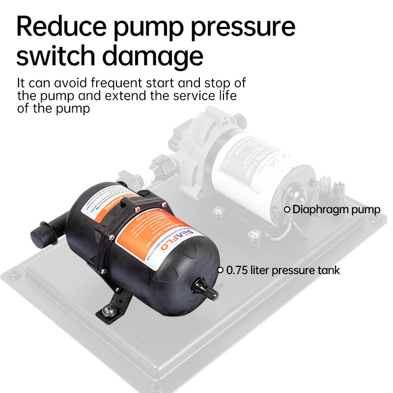 0.75L 1L 125PSI Pre-Pressurized Accumulator Tank Pressure Storage Vessel Hold Water Under Pressure Water Pump Flow Control Inter-EXPROTAS