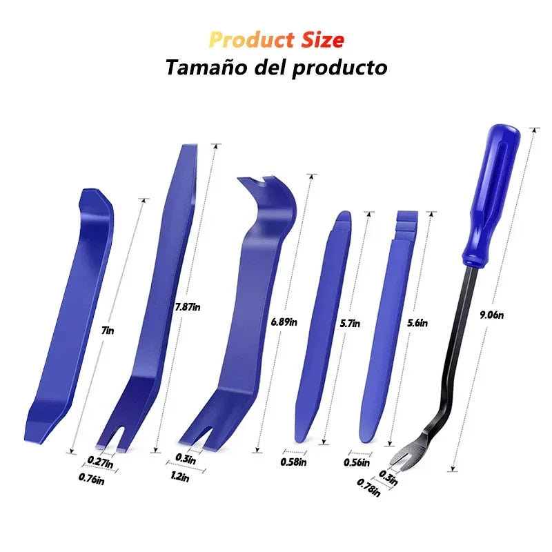 4x Car Door Clip Pry Trim Removal Tool Set Plastic Dash Panel Interior