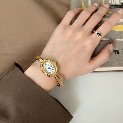 Women’s Rose Gold Bracelet Watch Luxury Round Metal Fashion Quartz Jewelry Gift