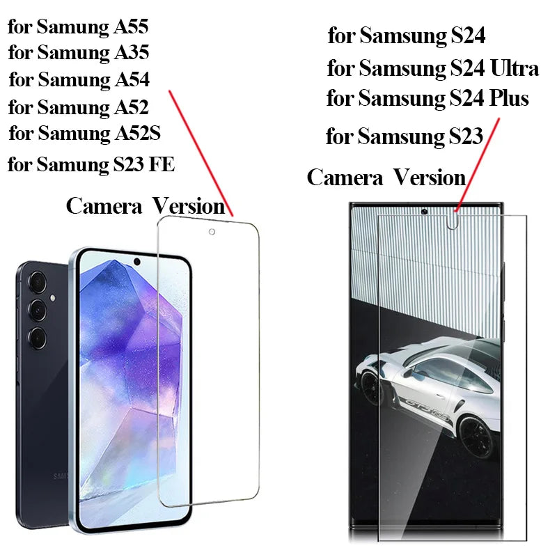 Tempered Glass Screen Protector for Samsung S23 S26 A55 A35 A54 S25 Ultra