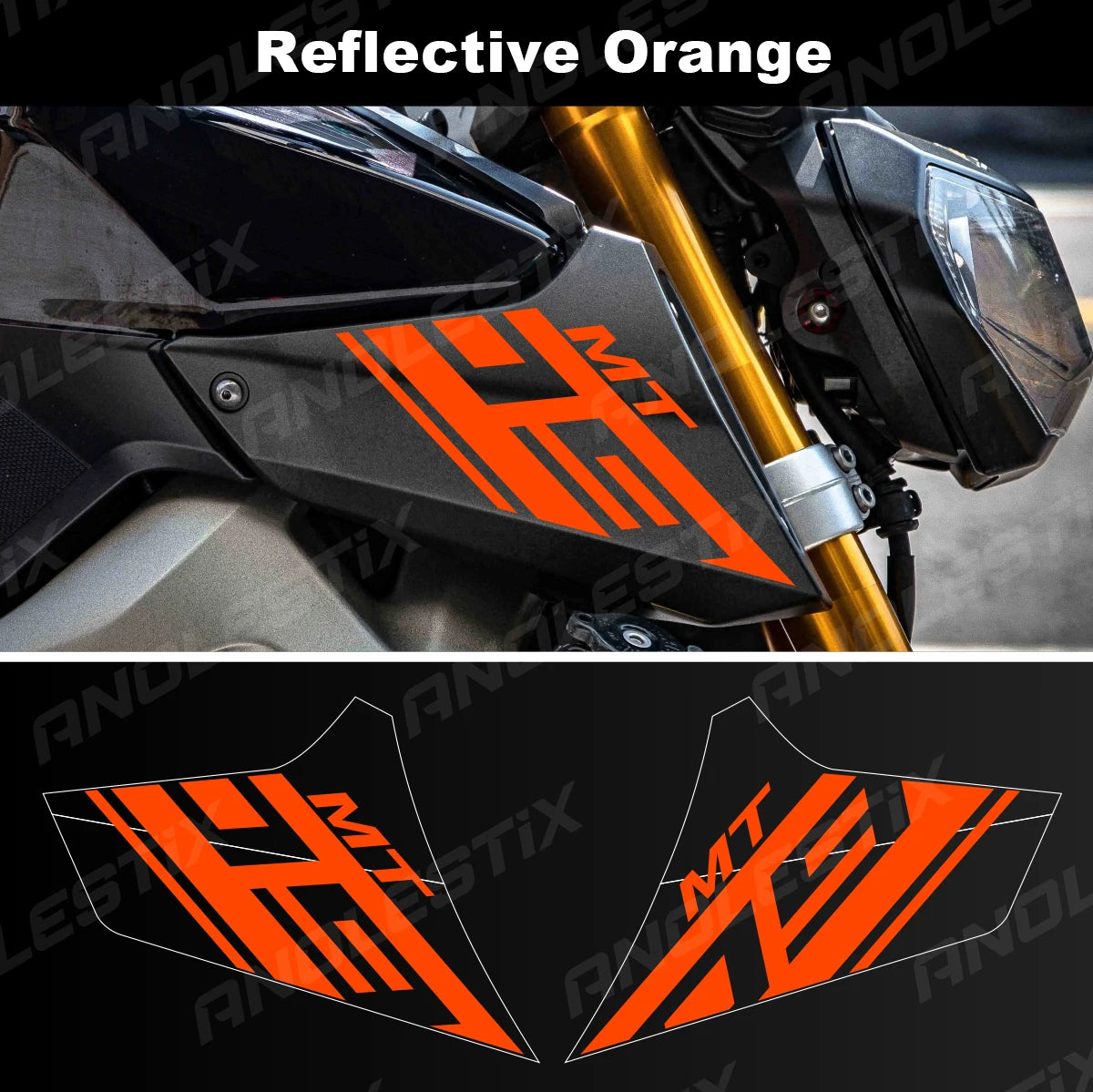 Anolestix Reflective Motorcycle Decals for YAMAHA MT09 2013-2017
