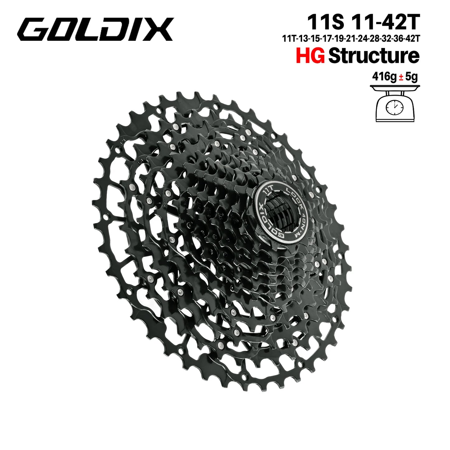 GOLDIX Mountain Bike Cassette 9 10 11 12 13 Speed HG Carbon Steel - EXPROTAS