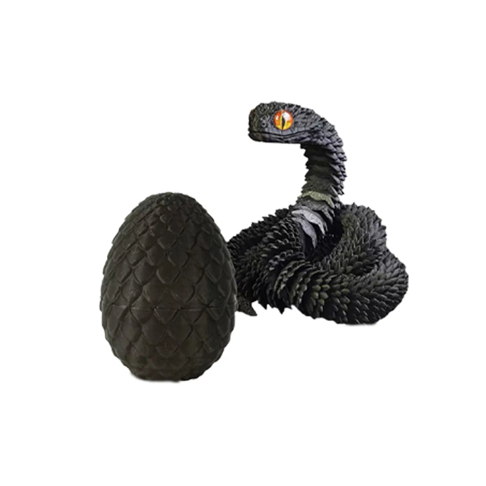 6pcs/set 3D Printed Snake Surprise Egg Decoration, Flexible Joints, The Best Gift for 3D Printing Enthusiasts