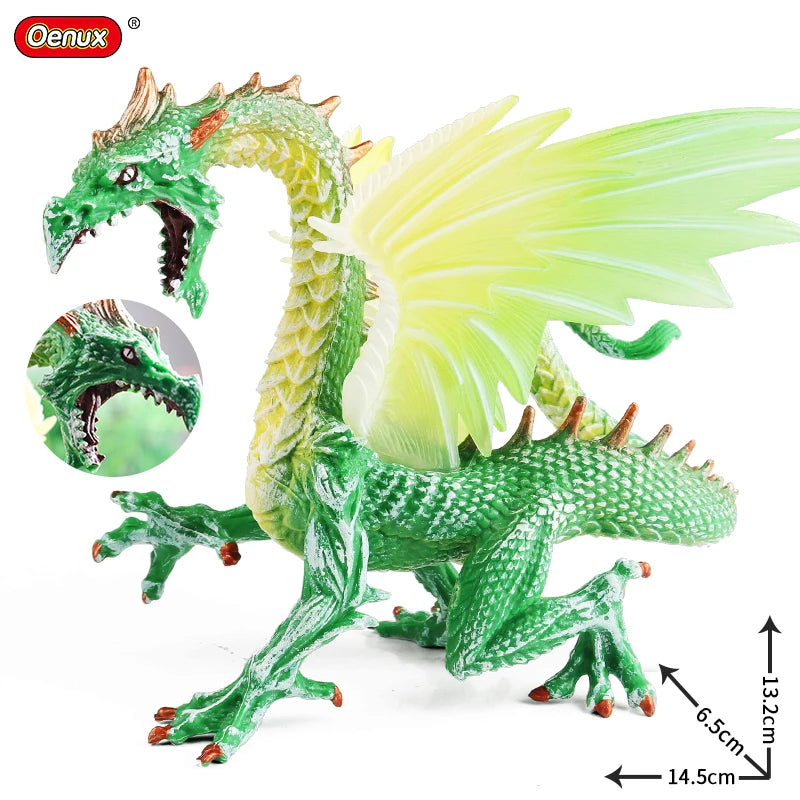 Oenux Fantasy Animal PVC Figure Dragon Dinosaur Golem Turtle Bull Orangutan - EXPROTAS