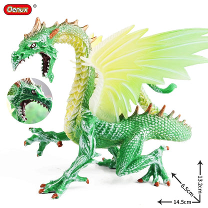 Oenux Fantasy Animal PVC Figure Dragon Dinosaur Golem Turtle Bull Orangutan - EXPROTAS