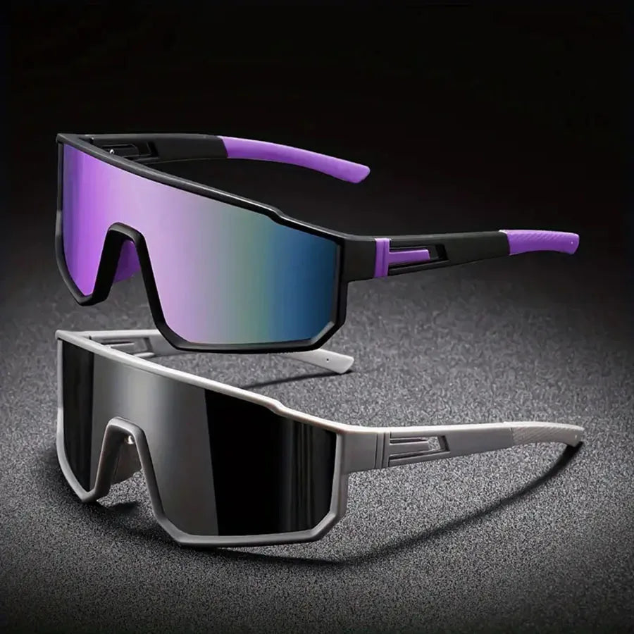 Men's Oversized Cycling Glasses Windproof Colorful Sports Sunglasses