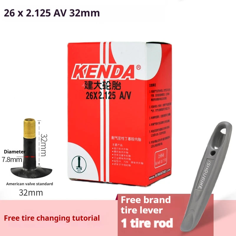 Inner Tube KENDA 26 Inch MTB  Butyl Rubber AV FV 32/36/48mm 1.25-2.4 Tyres