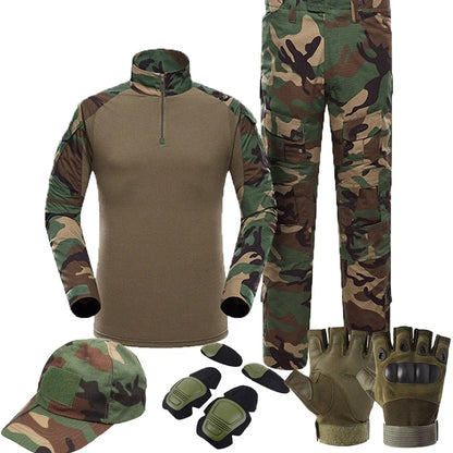 Tactical Uniform Suit Airsoft Hunting Camouflage Pants Shirts Military Clothing
