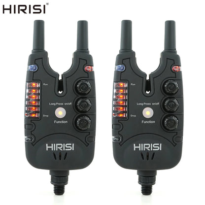 Hirisi Carp Fishing Bite Alarms with LED Light, Adjustable Volume, Tone, Sensitivity Fishing Bite Indicators B150-EXPROTAS