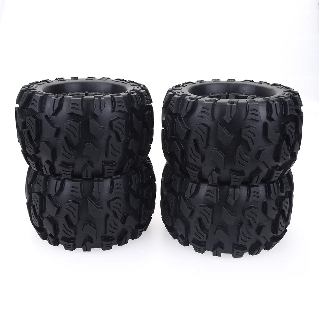 4PCS Rubber Tire Wheel 125MM 12mm for 1/10 RC Monster Truck Wheels
