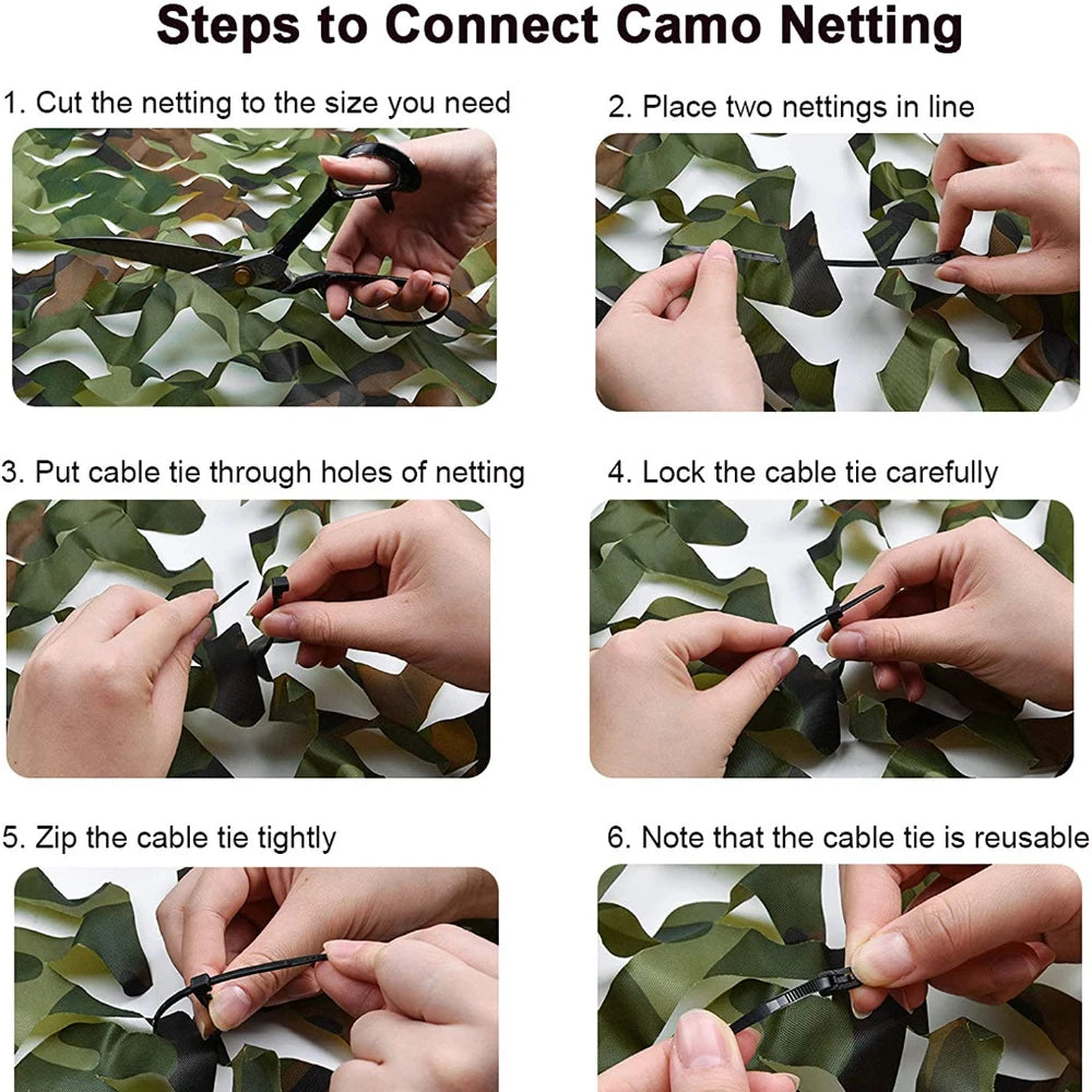 Camo Netting Waterproof Hunting Camouflage Nets 3M 4M Woodland Covers
