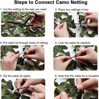 Camo Netting Waterproof Hunting Camouflage Nets 3M 4M Woodland Covers