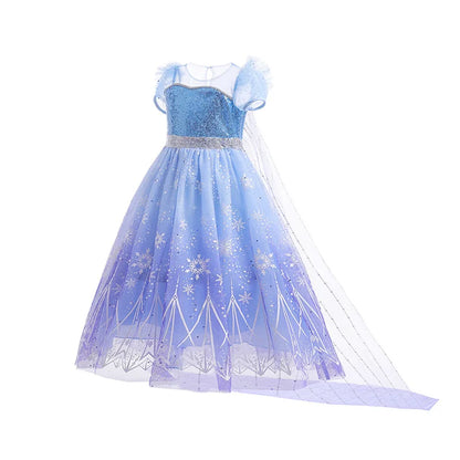 Disney Elsa Role Playing Dress Light Up Kids Halloween Frozen Carnival Apparel Girls Birthday Elsa Princess Glowing Vestidos-EXPROTAS